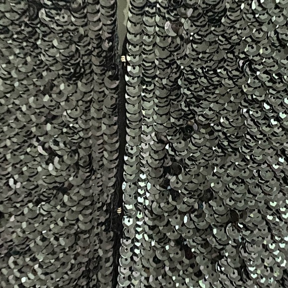 VTG 1950’S SHIMMERING Sequin Cardigan Sweater Small MED BLACK Embellished - Picture 15 of 15
